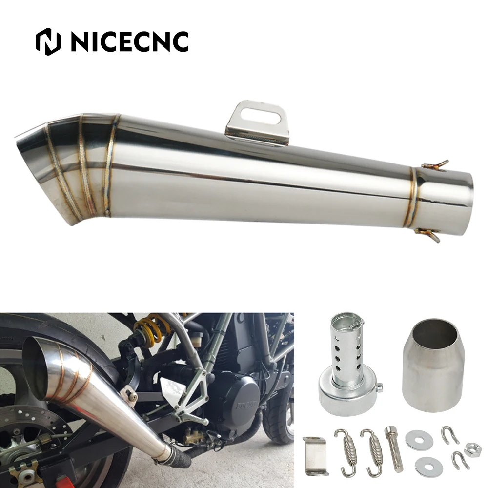 

Универсальный глушитель выхлопной трубы 38-51 мм из нержавеющей стали GP для KTM BMW Ducati Honda Kawasaki Yamaha Suzuki 125-1000 куб. См уличный велосипед