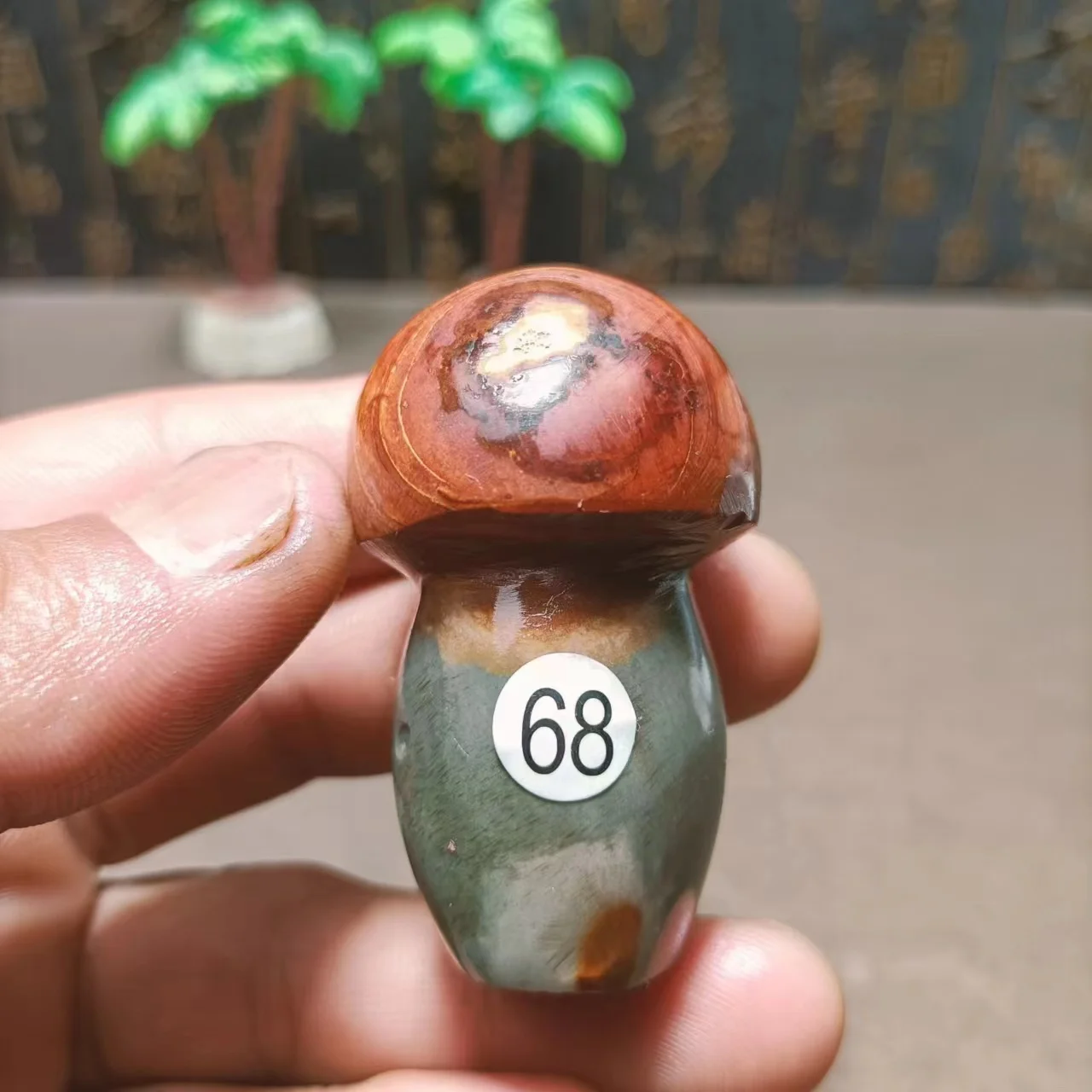 Природный ручная резьба энергетический Океанский камень минерал рейки гриб