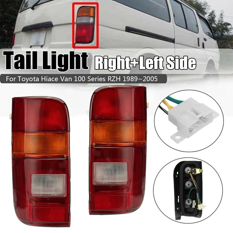 

Pair LED Tail Rear Light Left and Right Brake Stop Lights Lamp Taillight for Toyota Hiace Van 100 Series RZH 1989-2005