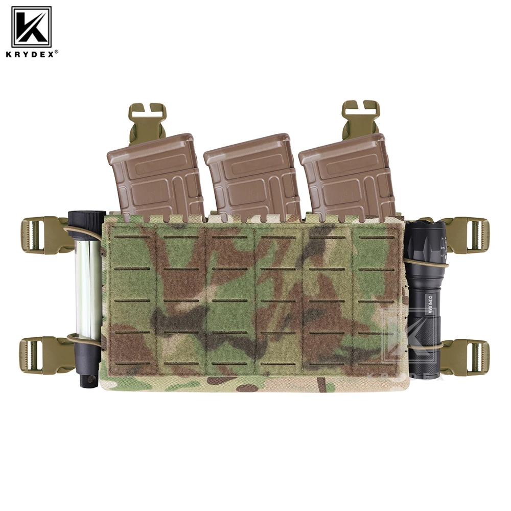 Фото KRYDEX Тактическая планиртка MK5 Micro Fight Chassis Лазерная резка MOLLE Панель 5,56 MP7 Плакат журналов для нагрудного снаряжения Жилет Охотничье снаряжение №1