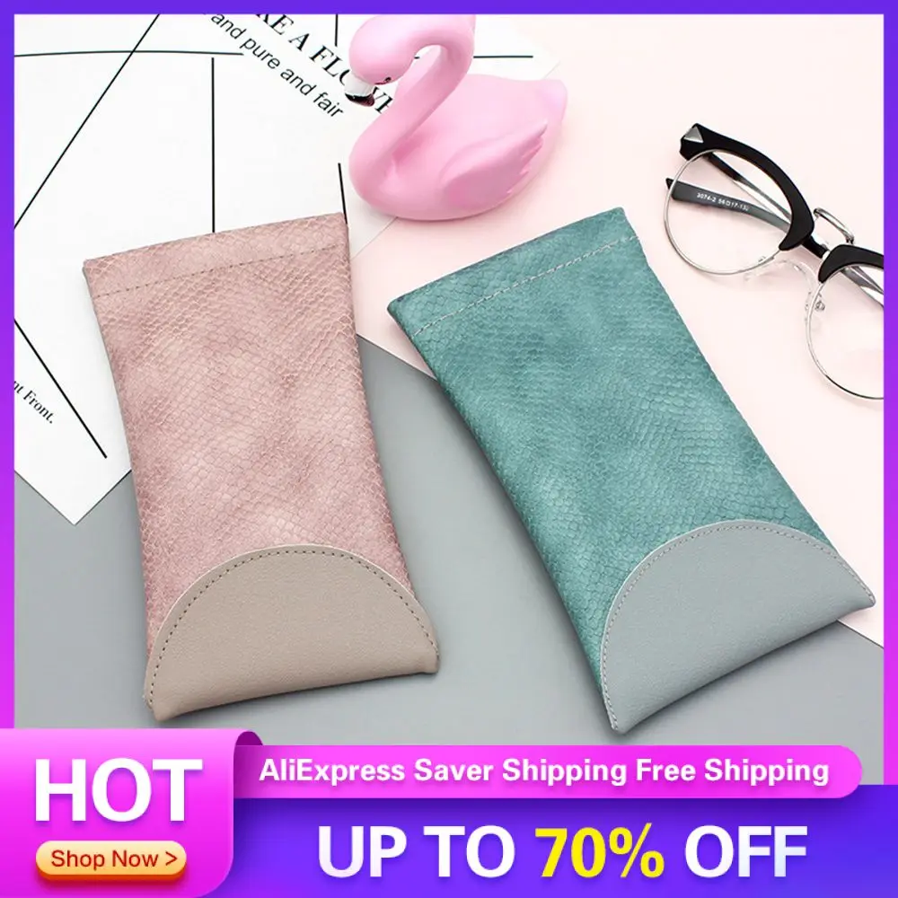 

Glasses Protective Cover Soft Fabric Leather Home Storage Glasses Bag Easy To Use Storage Bag Leather Glasses Bag Portable 25g