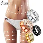 Женские Модные кольца из нержавеющей стали, украшения для похудения, сжигания жира, потери веса