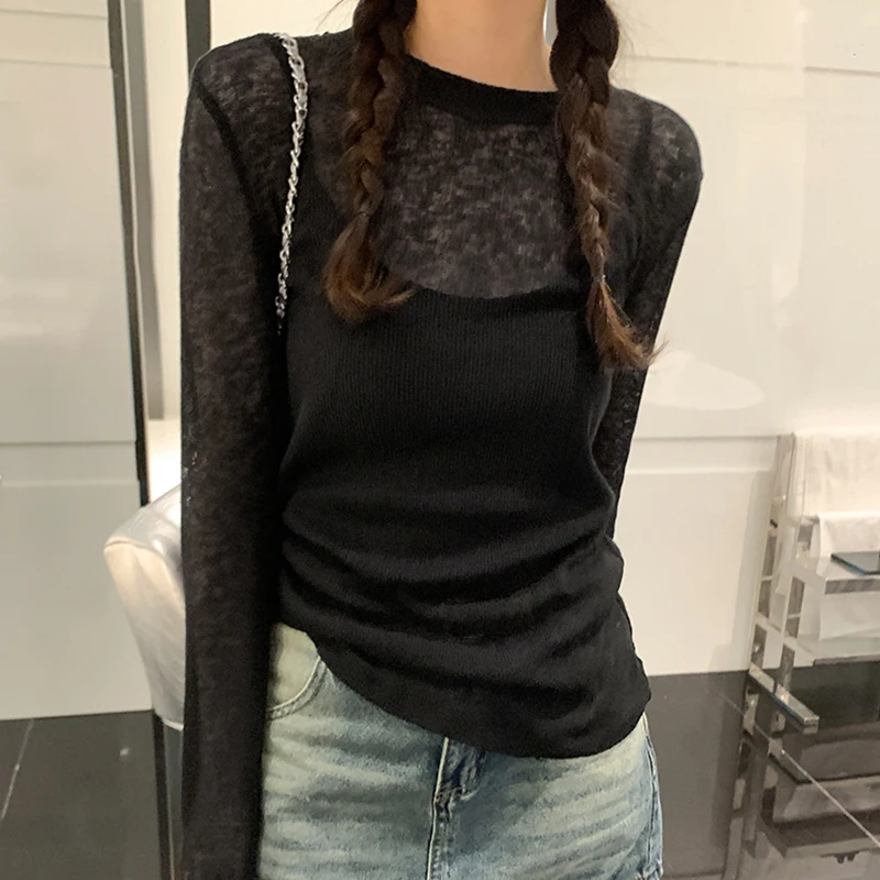 

Tee Shirts Femme 2023 Autumn Casual White T Shirt for Women Slim Thin O Neck Tops Long Sleeve Tshirt Female Korean Style Clothes