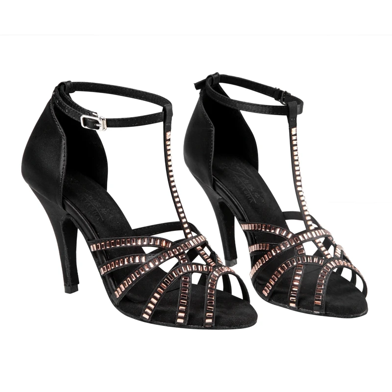 Ladies Latin dance shoes women's soft soled Rhineston dance shoes high heels cha cha tango remba dance shoes social dance shoes