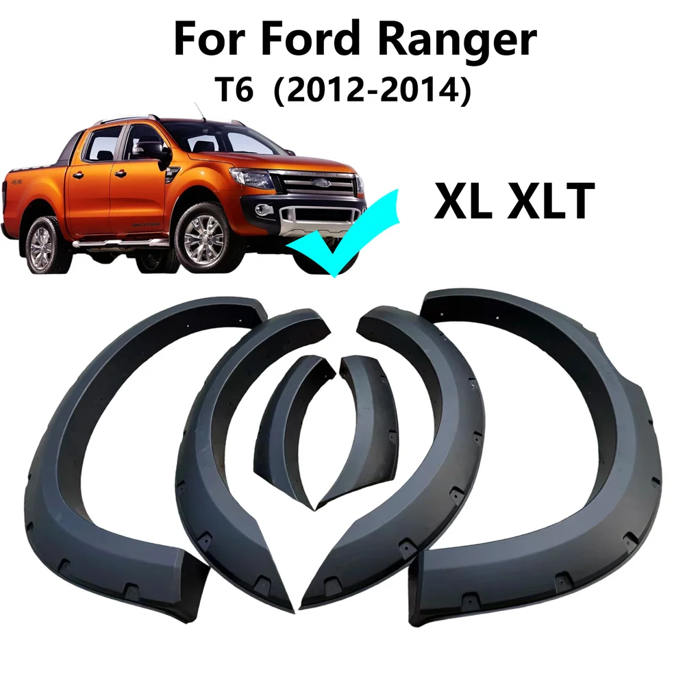 

Подходит для автомобильной колесной арки, расширители крыльев Ford Ranger T6 T7 T8 2012-2022 Wildtrak XTL XL с декоративными заклепками, внешняя отделка кузова Ki