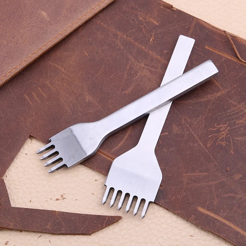 

1/2/4/6 Зубцов, 4/5/6 мм расстояние, дырокол для кожи, Дыроколы, аксессуары для шитья, резьбы, работы, инструменты для ремесла кожи