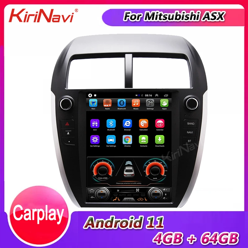 

KiriNavi Vertical Screen Tesla Style 10.4" Android 11 Car Radio For Mitsubishi ASX Multimedia GPS Navigation WIFI 2010-2014