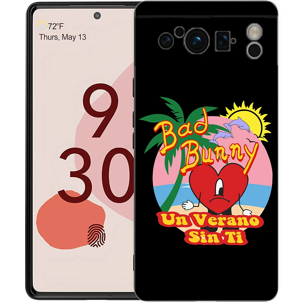 Чехол для телефона Google Pixel 9 8 8A 7 7A 6 Pro XL 6A 5G Черный Мягкая противоударная задняя