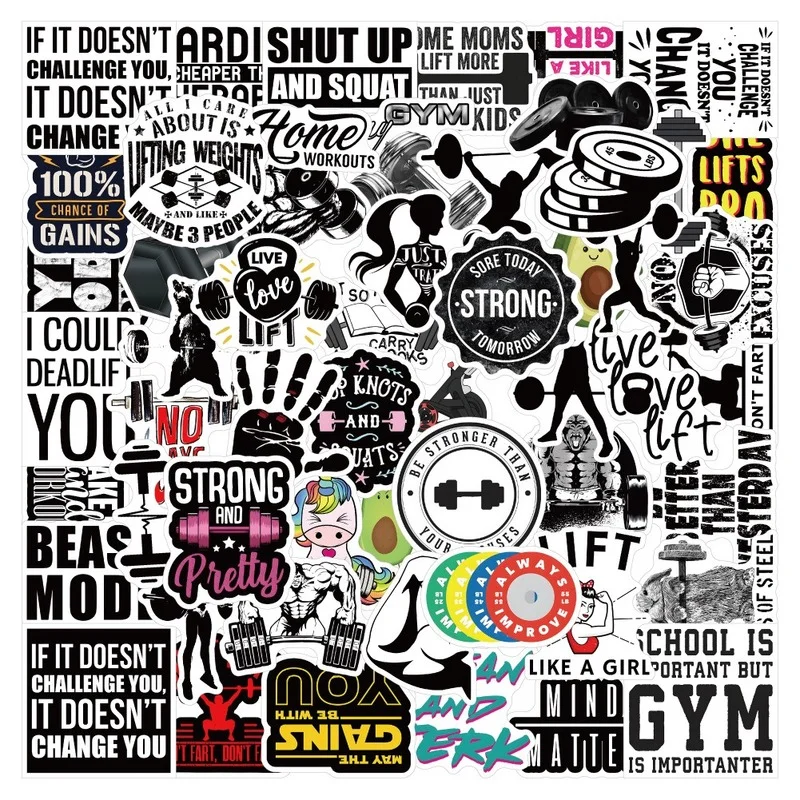 

10/25/50 шт., фразы для воодушевления в тренажерном зале