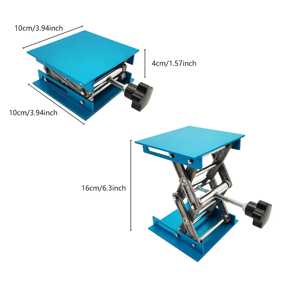 

Brand New Lifting Platform Lift Table 100mmx100mm Aluminum Oxide Engraving Lab