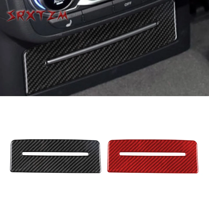 

For Audi Q7 2016-2019 Carbon Fiber Decal Rear Cigarette Lighter Panel Sticker Trim Car-Styling