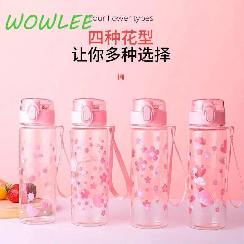 

Summer 500ml Portable Leak-proof Water Cup Girl Bottle High Quality Tour Outdoor Bicycle Sports Drinking Plastic Water Bottles