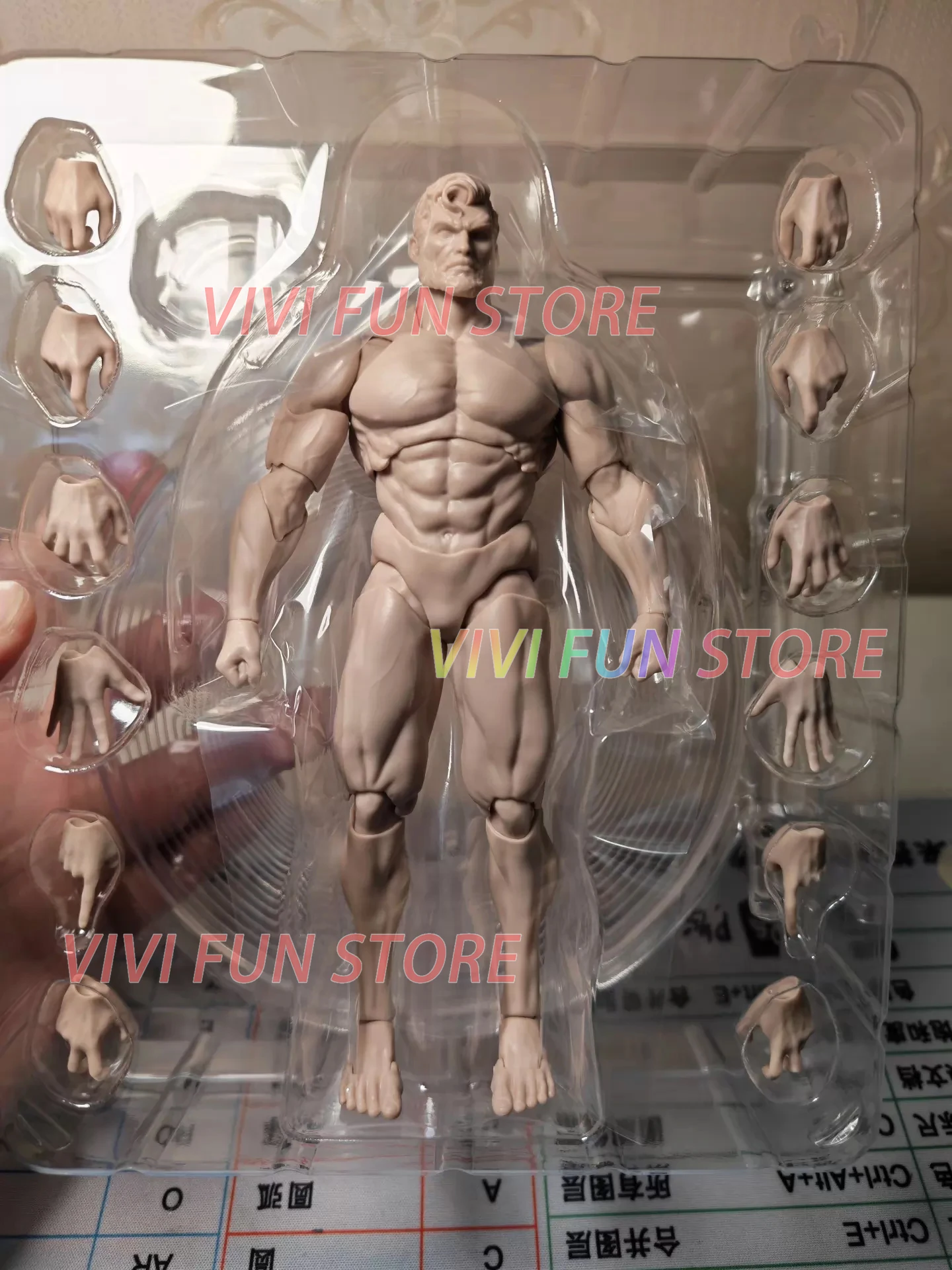 Фото В наличии Оригинальная фигурка INART MORFIG Blank Male Body 1/12 (BlankBody-01) с подвижными суставами, модель для сборки, QUEEN STUDIOS WF №5