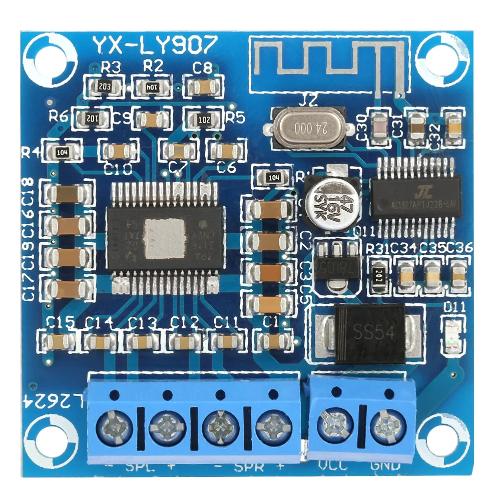 

TPA3166D2 Bluetooth аудио усилитель мощности 50 Вт * 2 двухканальный стерео 12-24 В постоянного тока