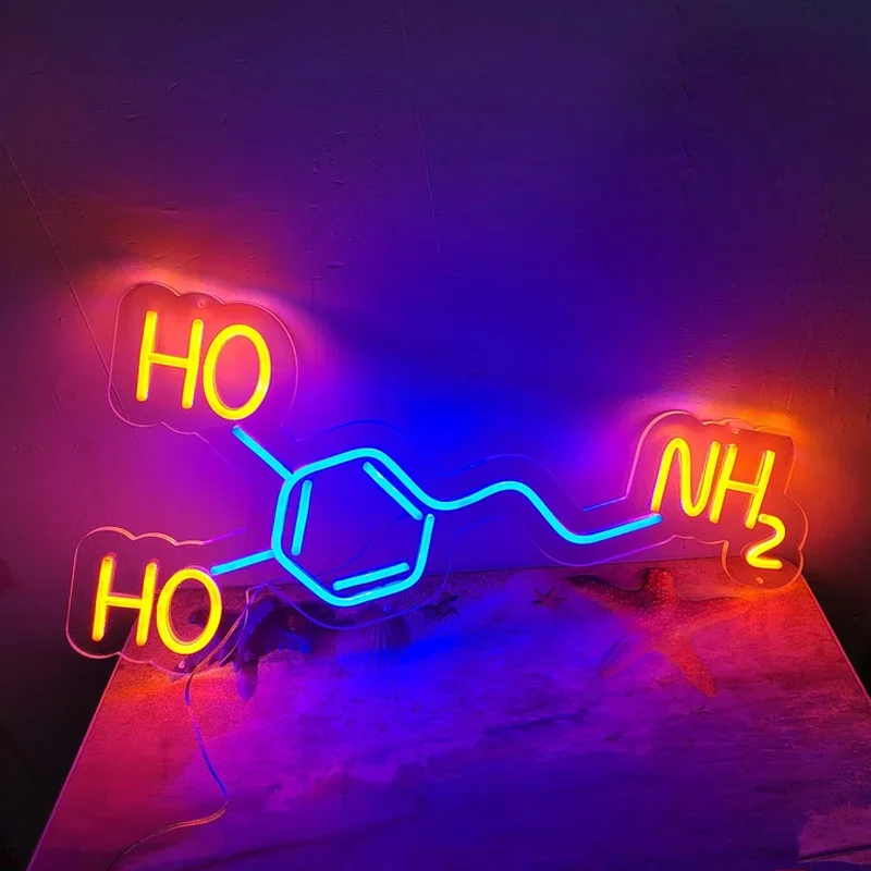 

Led Aesthetic Cute Little Molecule of Dopamine Flex Light Sign For Home Room Wall Decor Kawaii Anime Bedroom Decoration Mural