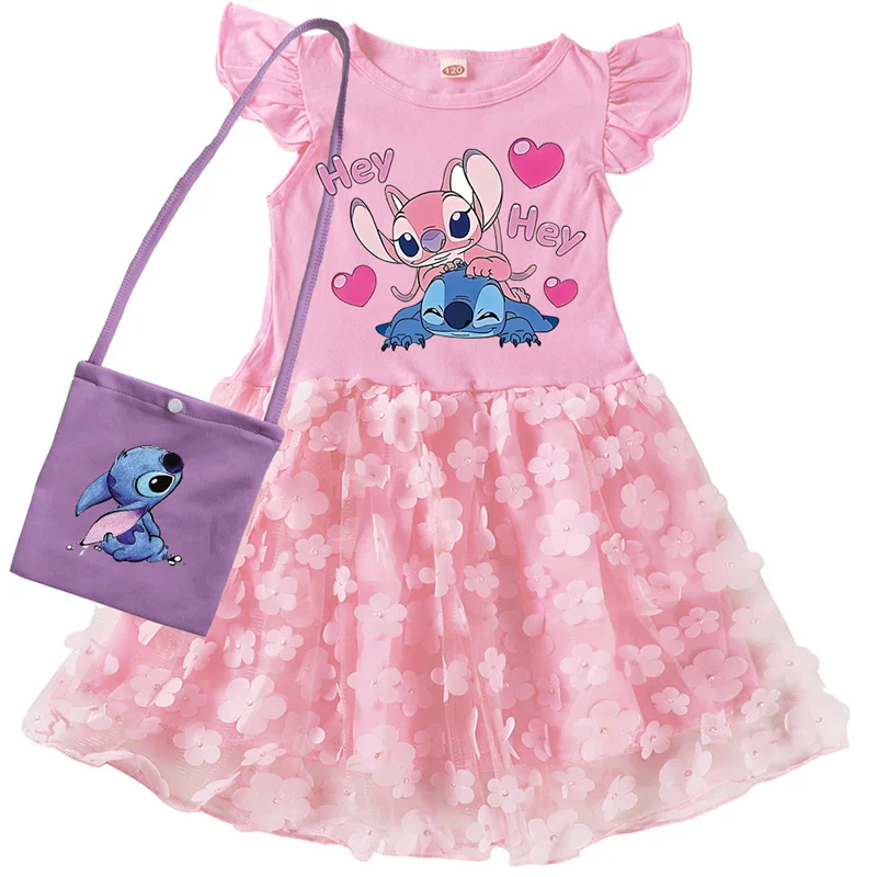 Лидер продаж милое хлопковое платье для девочек Лило и Ститч новое летнее
