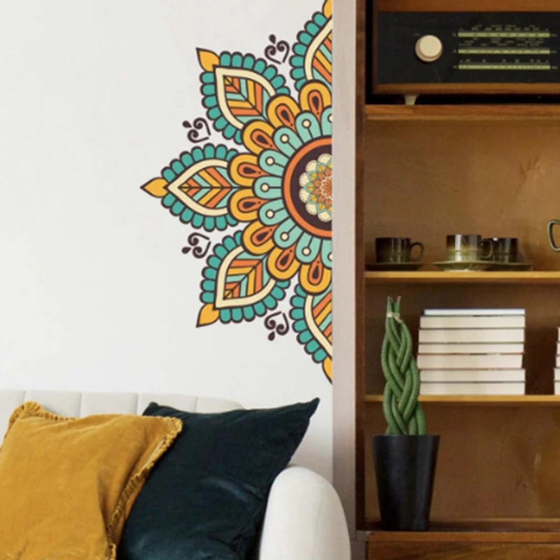 Мандала стикер стены обои самоклеящийся фон украшения подходит для гостиной |
