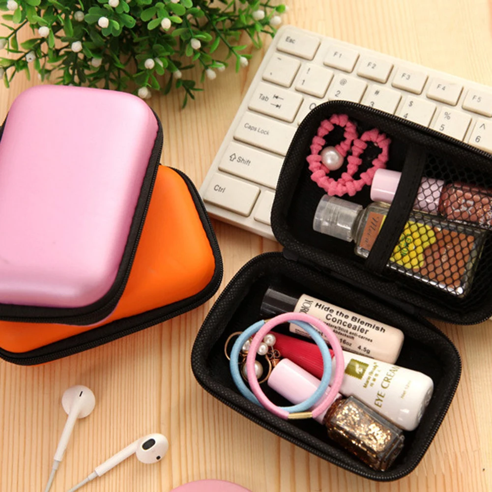 

1pcs Large Capacity Data Cable Storage Bag Earphone Storage Box Cleaning Bag Change Bag Convenient And Lightweight