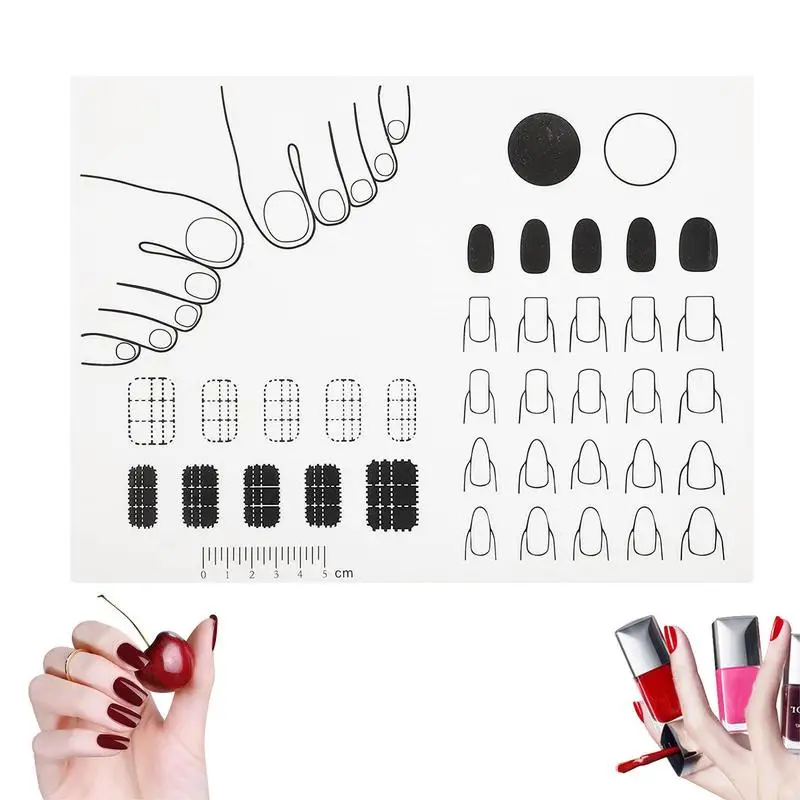 

Nail Training Mat Nail Art Table Mat Acrylic Nail Practice Sheet Acrylic Practice Sheet Table Mat For Stamping Plate DIY