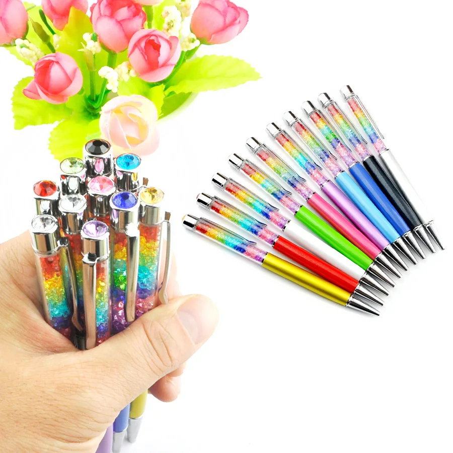 

10 шт./партия, шариковые ручки с кристаллами