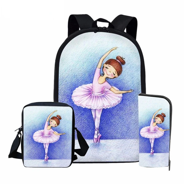 

Dance Ballet Shoe Dancer 3pcs/Set Backpack 3D Print School Student Bookbag Travel Laptop Daypack Shoulder Bag Pencil Case