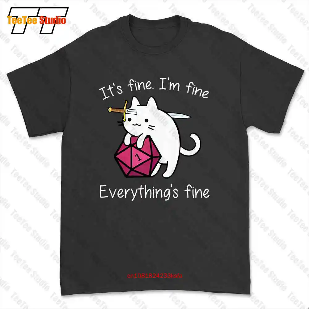 Кошка обнимающая подземелье с ножом это хорошо я в порядке все футболка WFRI