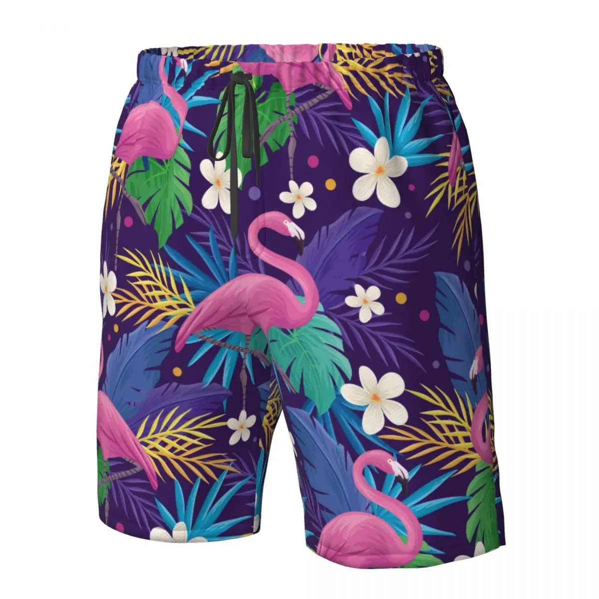 Быстросохнущие шорты для плавания красочные тропические фламинго купальник