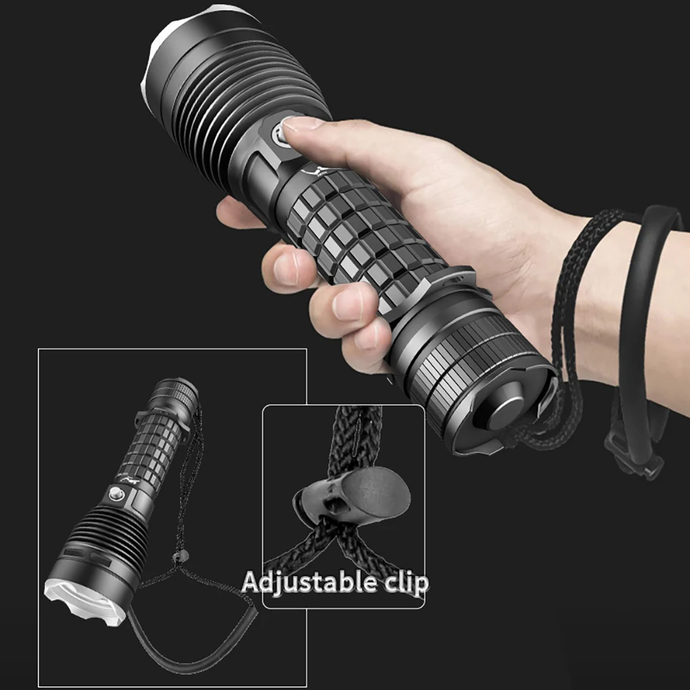 

XHP70 LED Waterproof Lamp Portable 3 Modes Dive Torch Hand Lamp High Brightness Non-slip for Underwater Exploration