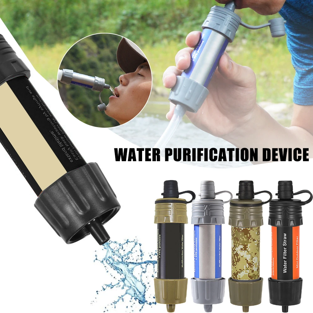 

Outdoor Water Filter Straw Portable Camping Water Purifying Kits Emergency Survival Tools Lightweight Compact Hiking Equipment