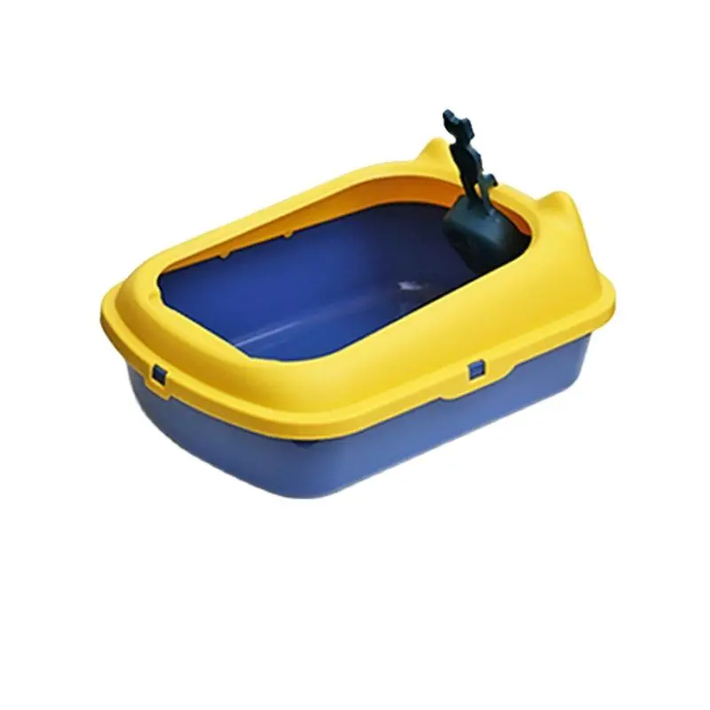 

Ящик для кошачьего наполнителя, полу-закрытый непромокаемый туалет для кошачьего туалета, Проветриваемый большой контейнер для кошачьего ...