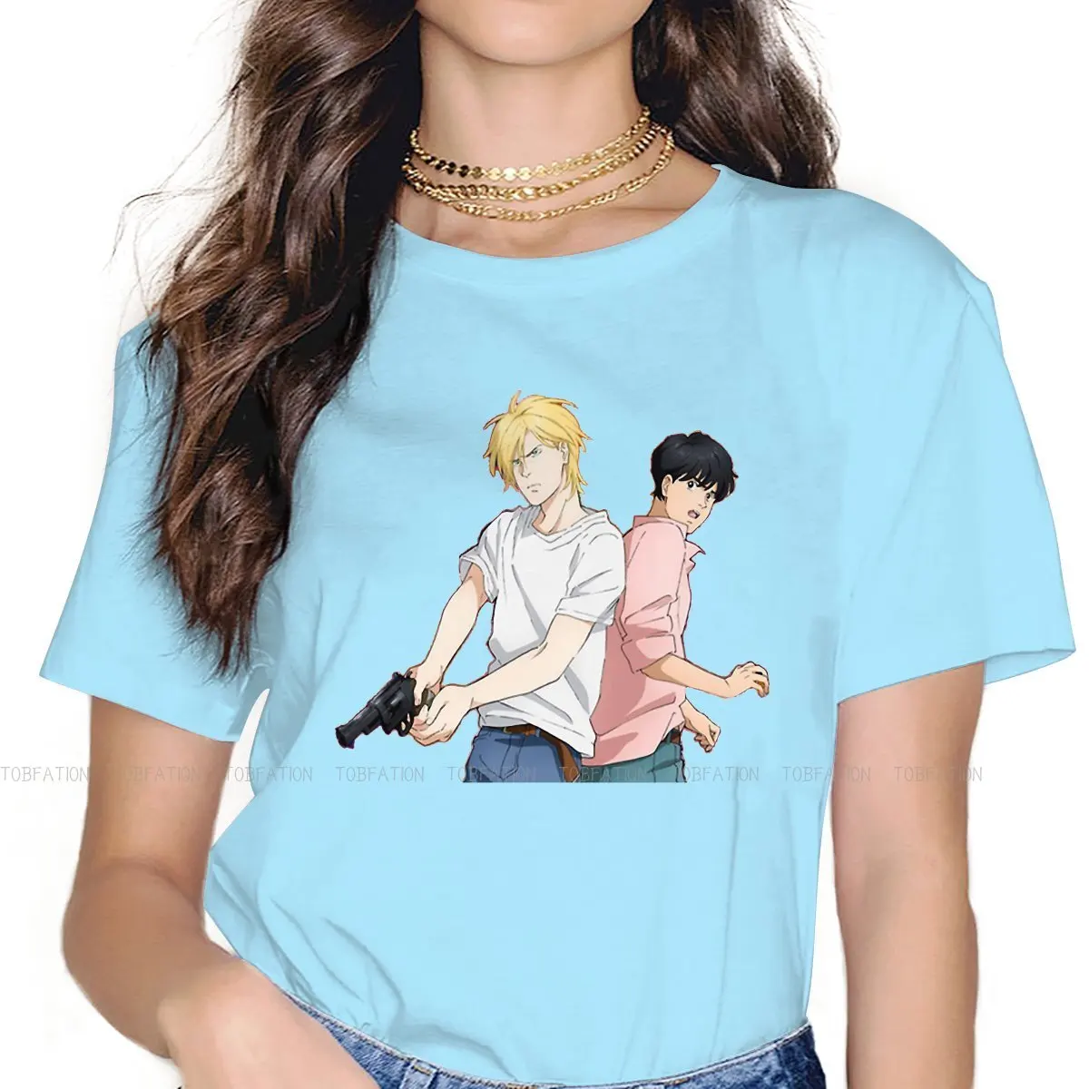 

Художественные Новые футболки, Женские топы с графическим рисунком, футболка большого размера с круглым вырезом