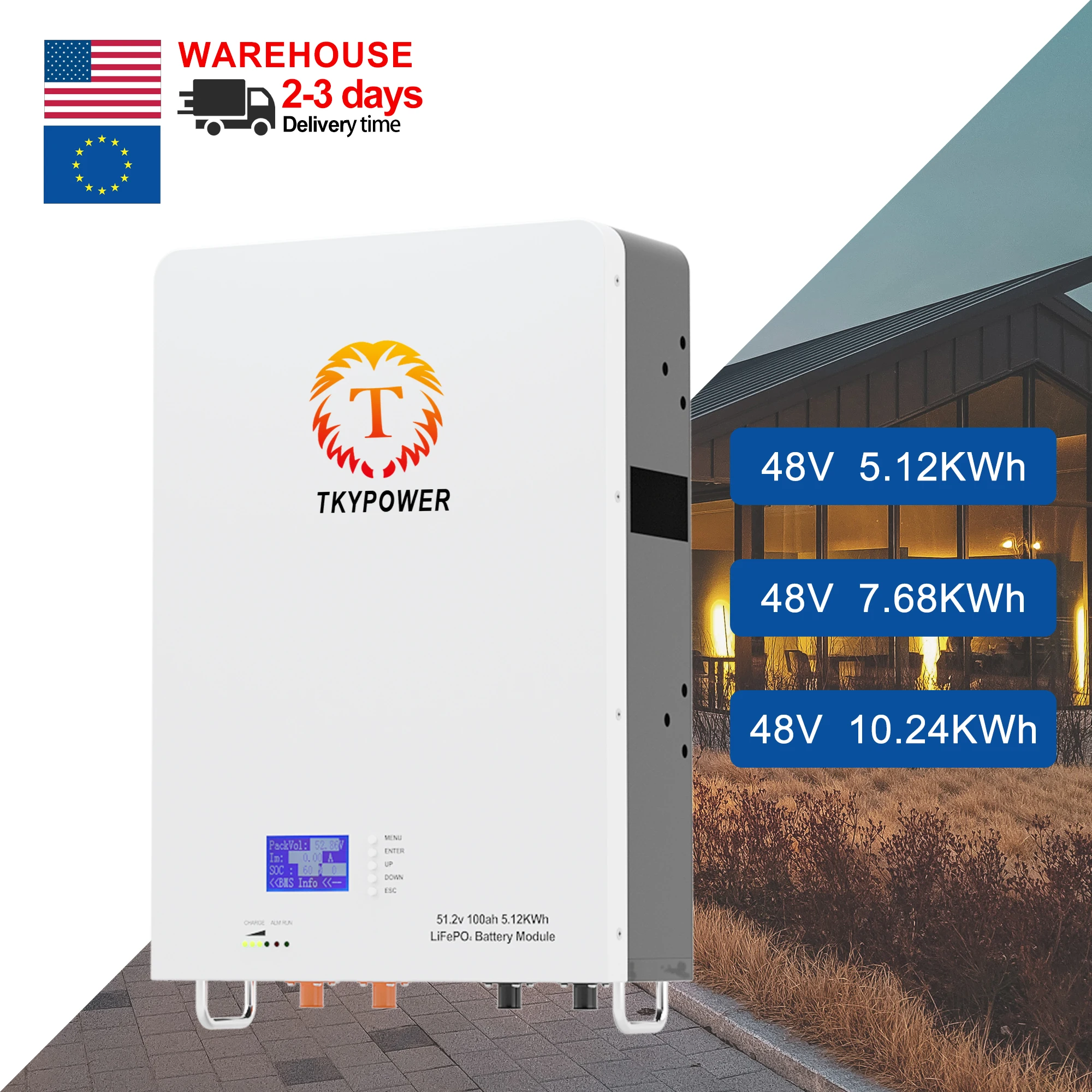 

Solar Energy 5KW 10kw LifePO4 Battery 48V 100Ah powerwall Lithium ion Rechargeable Battery Pack