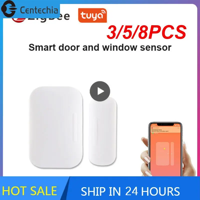 

3/5/8PCS Smart Home Low Power Zigbee Door Sensor Small Door Open / Closed Detectors Smart Life Door And Window Sensor