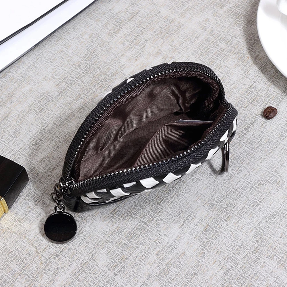 2023 New Women's Handwoven Wallet Fashion Zipper PU Leather High Quality Women's Wallet Short Card Holder Brand Women's Wallet