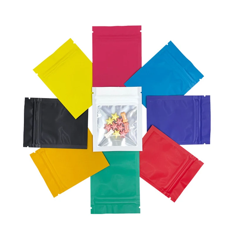 

High Quality Smell Proof Plastic Mylar Bags Ziplock Bags Flat Bottom Tear Notch Pouches 100 P Aluminum Foil Mylar Packaging Bags