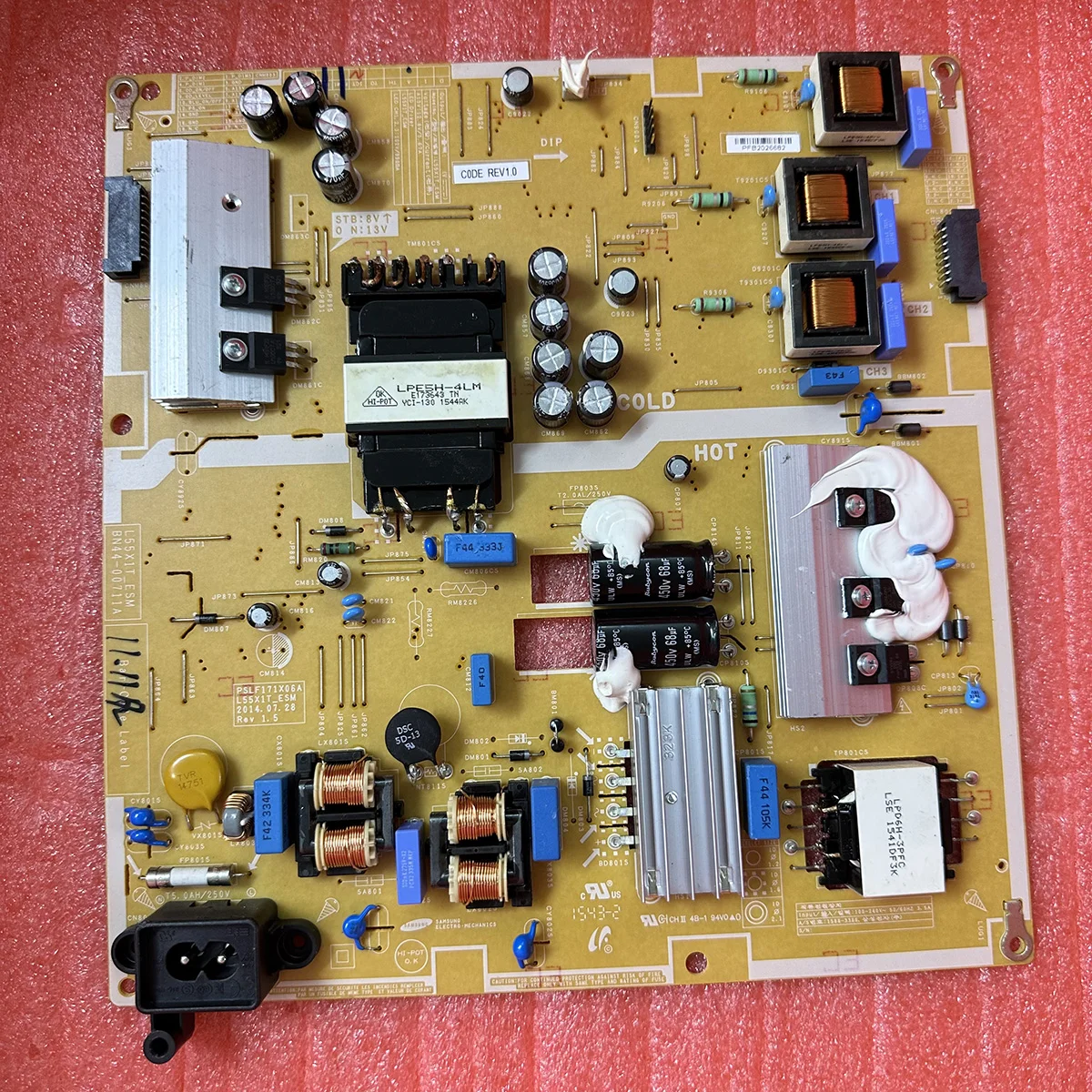 BN44-00711A L55X1T_ESM Плата питания предназначена для UE50H6200AK UE55H6240AK UE55H6400AK UE55H6200AW