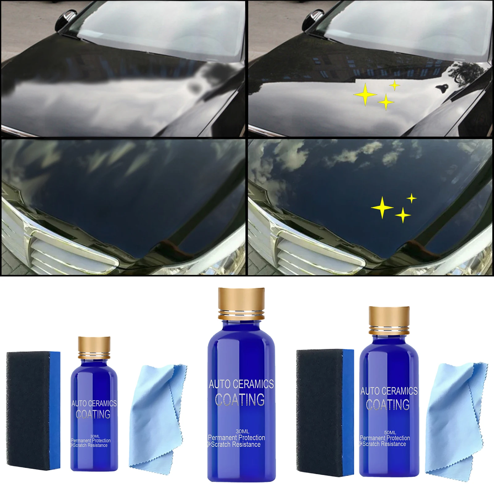 

Керамическое покрытие для автомобиля 10H 30 мл, супергидрофобное нано-керамическое покрытие, блестящее, антикоррозийное, автомобильный Полир...