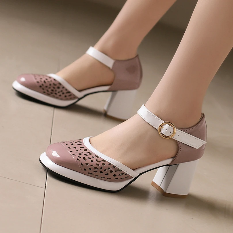 Размера плюс лакированная кожа пэчворк PU верхняя круглая маленькая дышащая