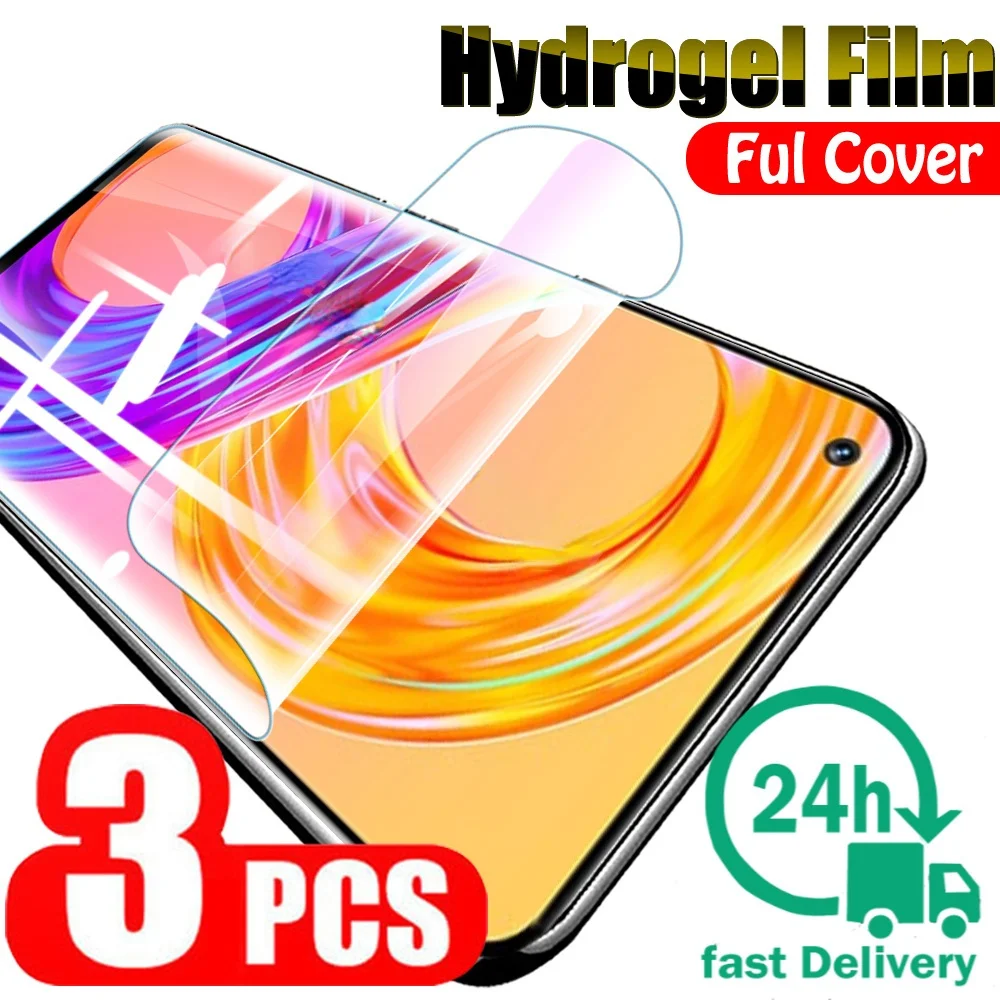 

3 шт., гидролампа для Realme 8 Pro, 8 Pro, полная защита, фотолампа для Oppo Realme8, 7 Pro, 7 Pro, 4G, фотолампа, мягкая защитная пленка, не стекло