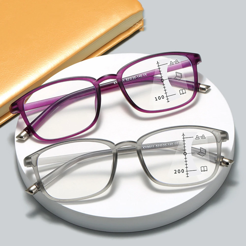 Многофокальное стекло для чтения пресбиопическое с оправой из TR90 дальнозоркость