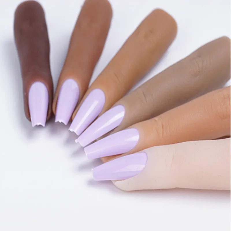 Silikonowa praktyka dłoni do paznokci akrylowych z klipsem Fałszywy trening / model palca Narzędzia zdobienia Wyświetlacz