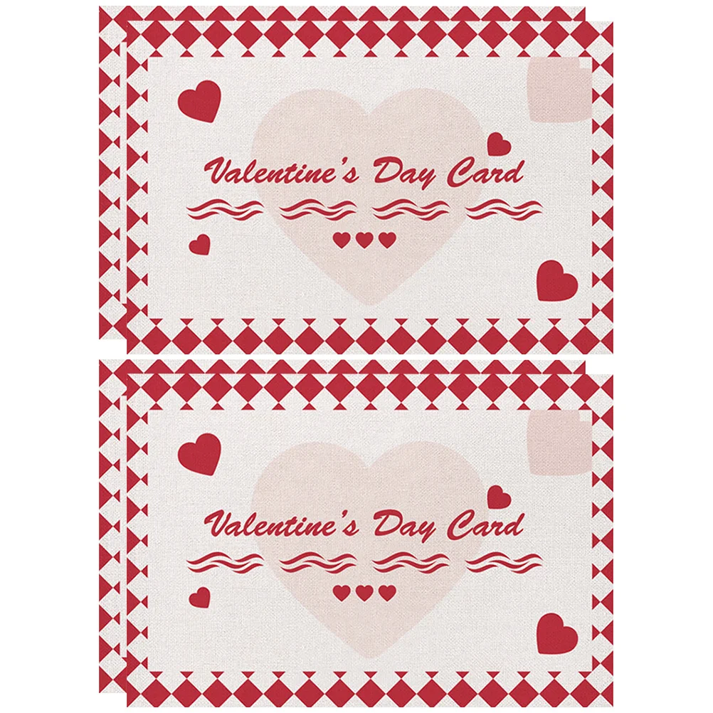 

Table Placemats Valentine Mats Dayparty Fall Napkins Cloth Decorations Dinner Resistant Heat Wedding Dining Heart Colors