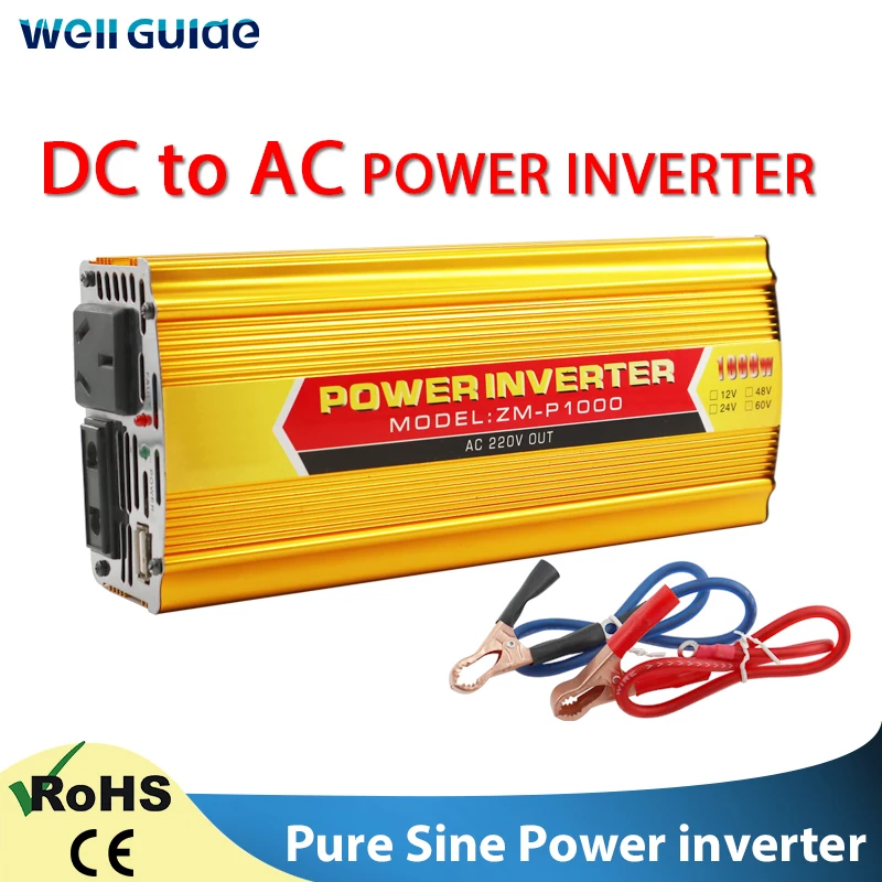 

1000W-3000W Car Inverter DC12V To AC 220V 50/60HZ Power Inverter Car Voltage Converter with USB Charger for Phone Tablet