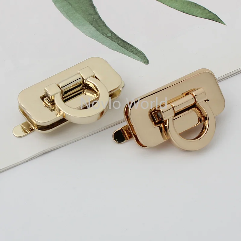 5-20-50sets 2 colors 31*15mm gold rectangle shape flip lock for woman handbag metal clasp purse accessories