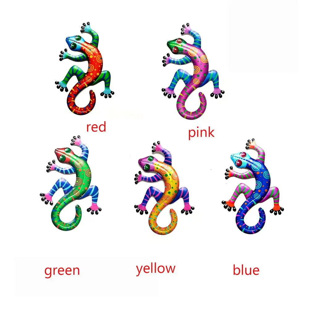 Железные художественные украшения геккон настенное искусство маленькая