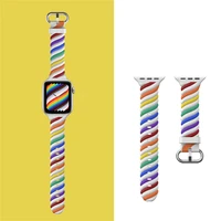sport band for apple watch strap series 7 6 se 5 4 3 soft elasticity printed bracelet for iwatch 41mm 45mm 38mm 40mm 42mm 44mm