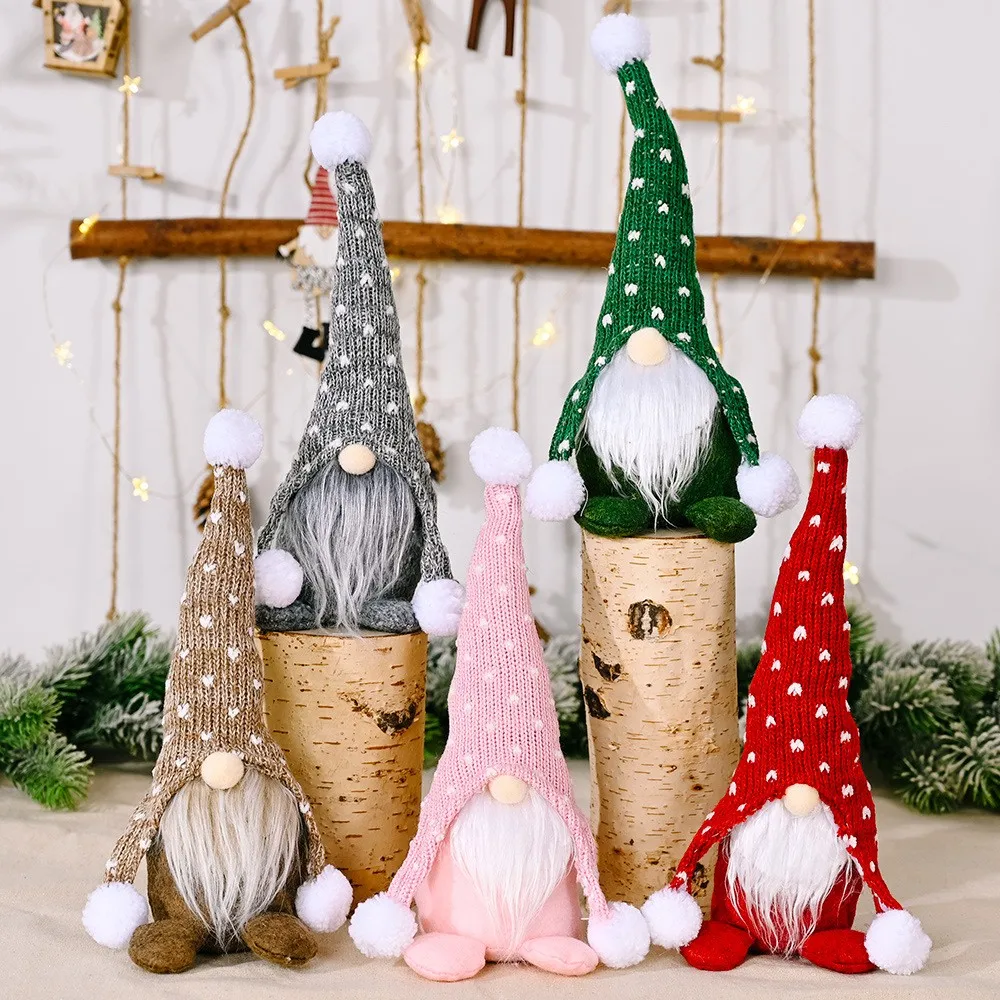 

Christmas Gnomes Plush Doll Pendant Santa Faceless Doll Xmas Gonk Dwarf Elf Decoration Gifts Navidad 2024New Year For Home Decor