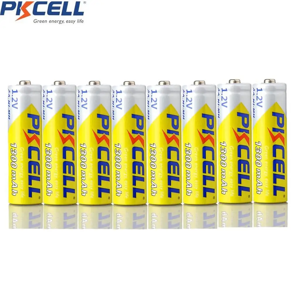 

8 шт., аккумуляторные батарейки PKCELL, 1,2 в, 1300 мАч