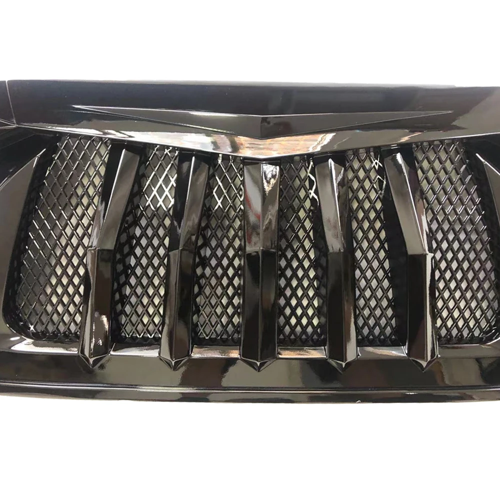 Фото Решетка радиатора Lantsun JL1239 для Jeep Wrangler JL2018+, 1 шт., черная №5