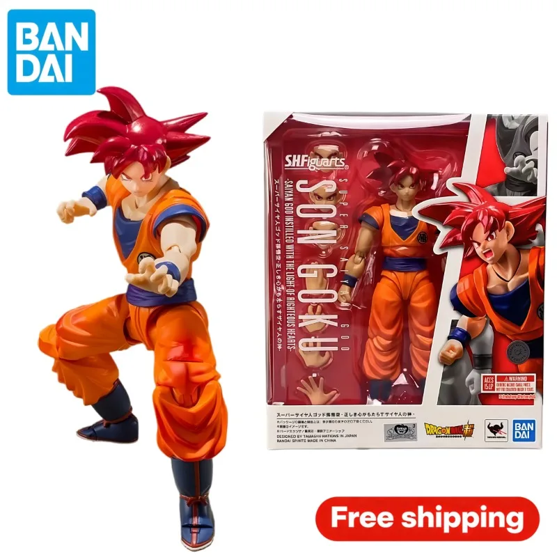 Фото Оригинальная коллекционная подвижная фигурка Bandai S.H.Figuarts Dragon Ball Super Super Saiyan God Son Goku в оригинальной коробке №1